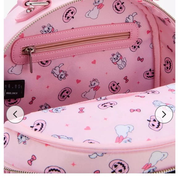 Disney NWT  The Aristocats Marie Halloween Pink Mini Backpack W/wallet main image 10